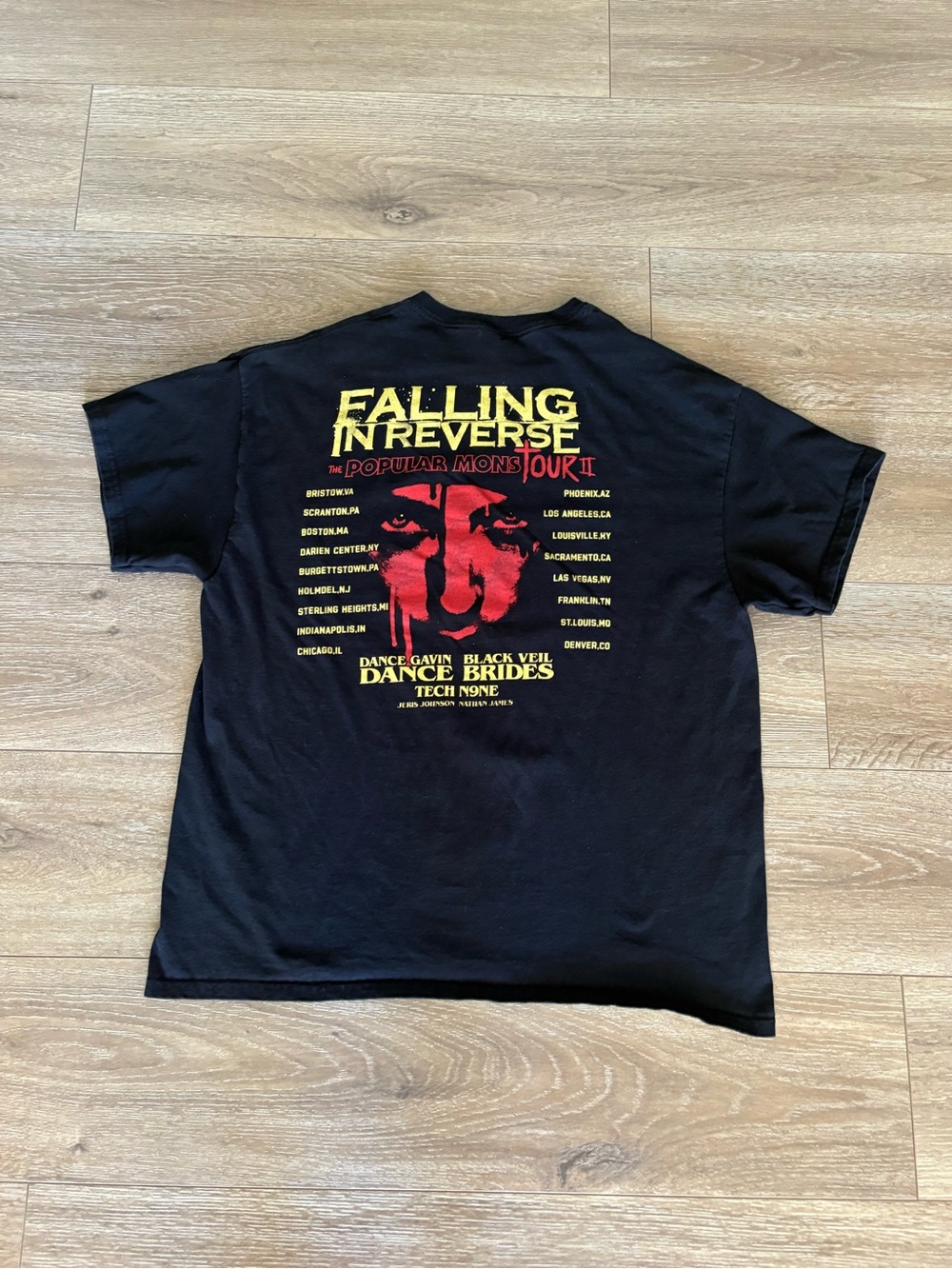 Falling In Reverse Black Graphic Band Tee View 5